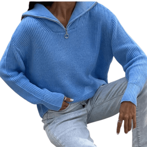 ThermoPants™ - Strickpullover mit Troyer-Kragen