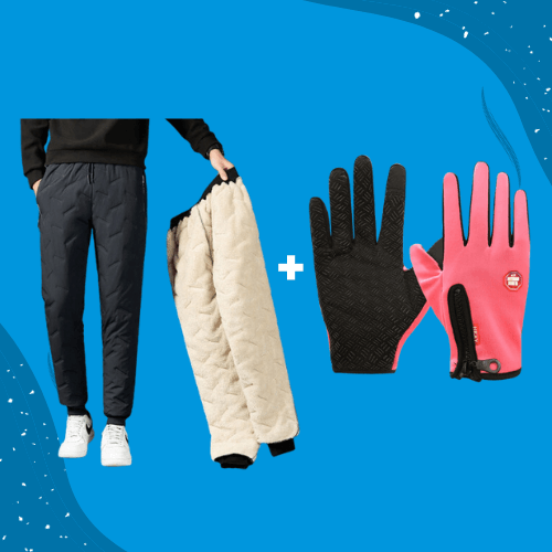 ThermoPants™ Kälteschutz Set - Thermo Hose + Handschuh