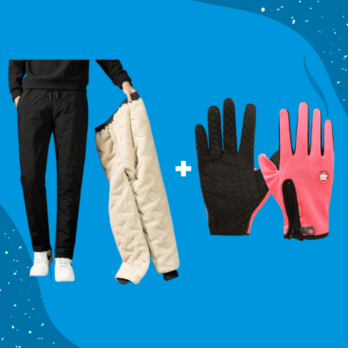 ThermoPants™ Kälteschutz Set - Thermo Hose + Handschuh