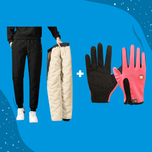 ThermoPants™ Kälteschutz Set - Thermo Hose + Handschuh