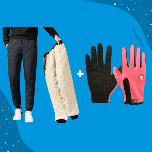 ThermoPants™ Kälteschutz Set - Thermo Hose + Handschuh