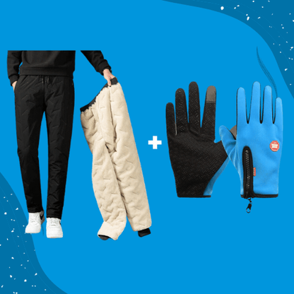 ThermoPants™ Kälteschutz Set - Thermo Hose + Handschuh