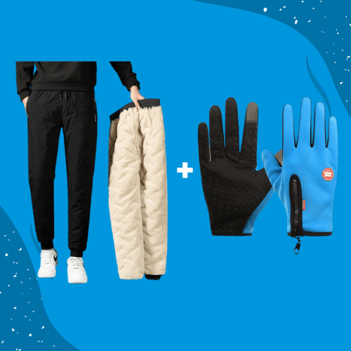 ThermoPants™ Kälteschutz Set - Thermo Hose + Handschuh
