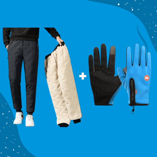 ThermoPants™ Kälteschutz Set - Thermo Hose + Handschuh