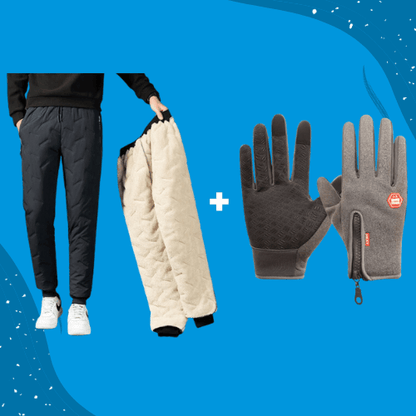 ThermoPants™ Kälteschutz Set - Thermo Hose + Handschuh
