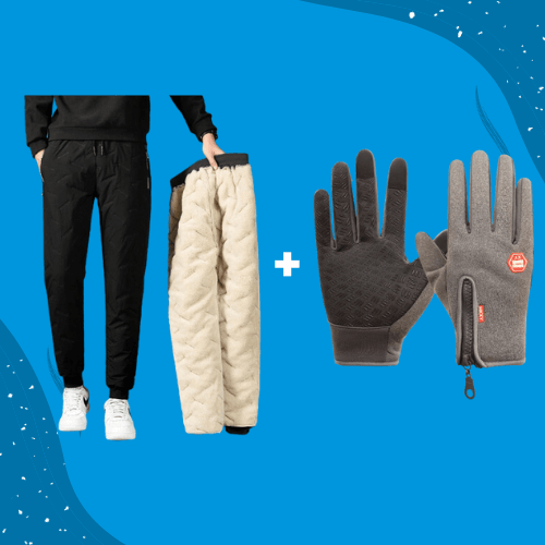 ThermoPants™ Kälteschutz Set - Thermo Hose + Handschuh