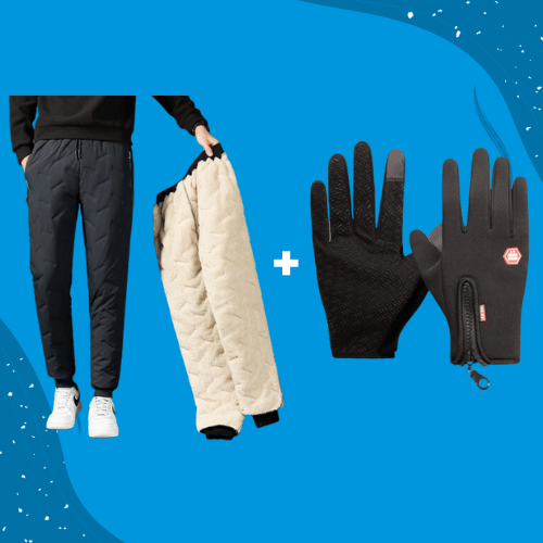 ThermoPants™ Kälteschutz Set - Thermo Hose + Handschuh