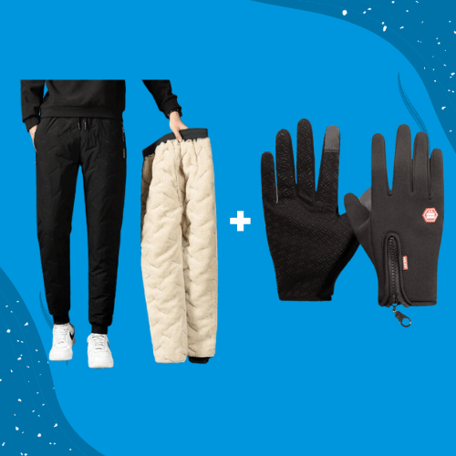 ThermoPants™ Kälteschutz Set - Thermo Hose + Handschuh